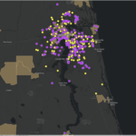 Jacksonville Florida Map of Planned construction projects from BuildCentral