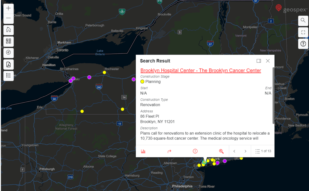 Brooklyn cancer center renovation project details