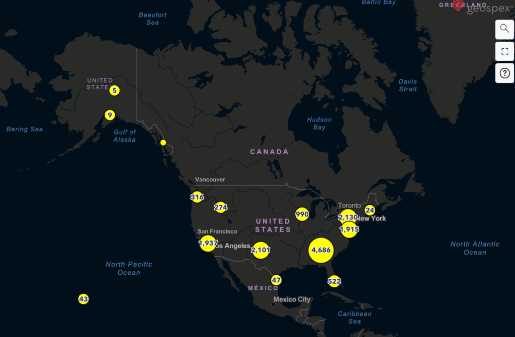 BuildCentral cluster map of planned construction.