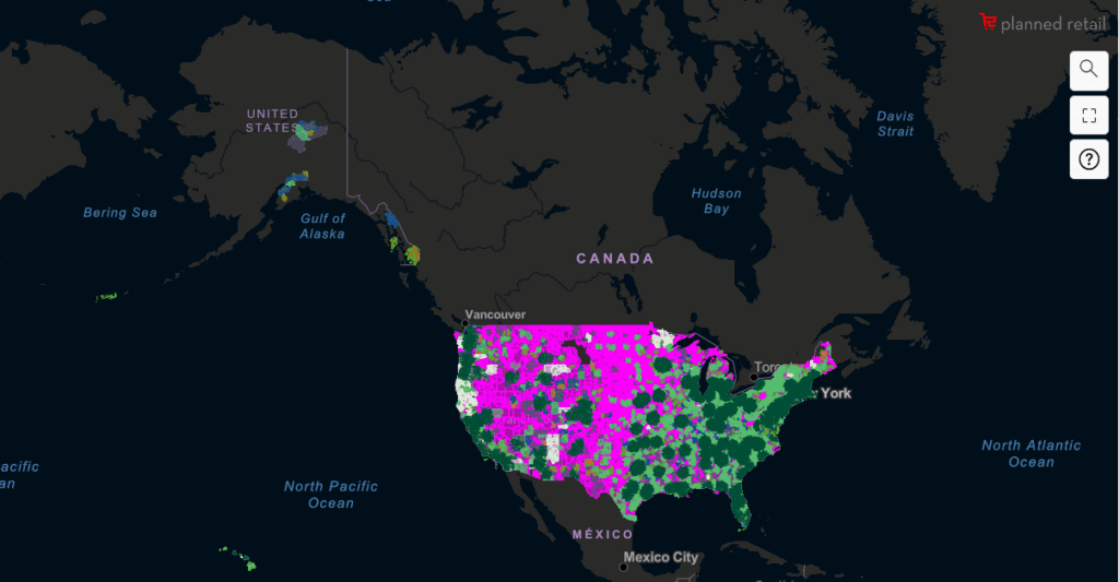 BuildCentral's delivery zone data across the US